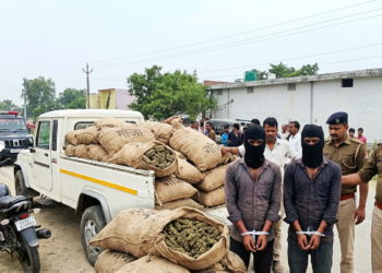 अररिया पुलिस का नशे के खिलाफ ‘ऑपरेशन प्रहार’: 12 क्विंटल से अधिक गांजा बरामद, दो तस्कर गिरफ्तार